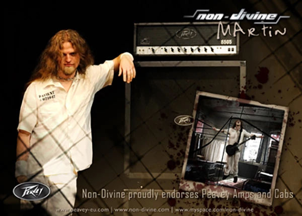 Non-Divine – Peavey amps and cabs endorsement – Martin 01